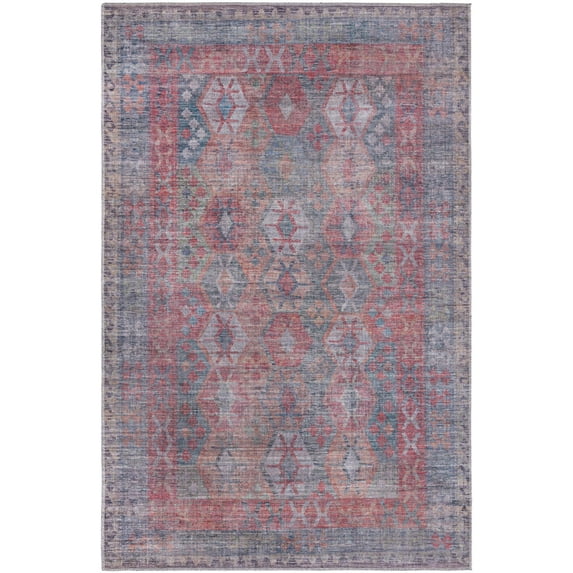 Rugs.com Sisu Collection Washable Rug – 4' x 6' Blue Flatweave Rug Perfect For Entryways, Kitchens, Breakfast Nooks, Accent Pieces