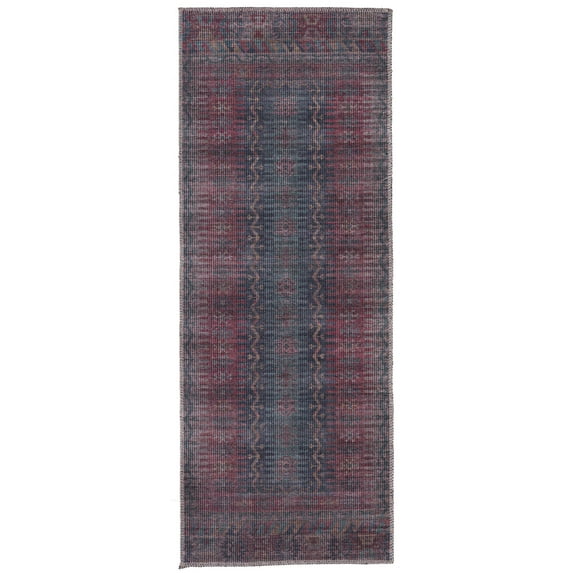 Rugs.com Sisu Collection Washable Rug – 5 Ft Runner Multi Flatweave Rug Perfect For Hallways, Entryways