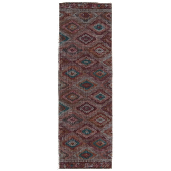 Rugs.com Sisu Collection Washable Rug – 6 Ft Runner Terracotta Flatweave Rug Perfect For Hallways, Entryways