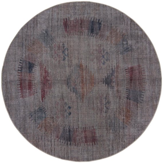 Rugs.com Sisu Collection Washable Rug – 8 Ft Round Sandy Ivory Flatweave Rug Perfect For Kitchens, Dining Rooms