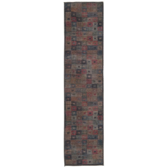 Rugs.com Sisu Collection Washable Rug – 8 Ft Runner Multi Flatweave Rug Perfect For Hallways, Entryways