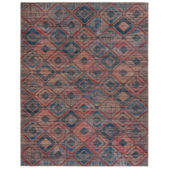 Rugs.com Sisu Collection Washable Rug – 8' x 10' Blue Flatweave Rug Perfect For Living Rooms, Large Dining Rooms, Open Floorplans