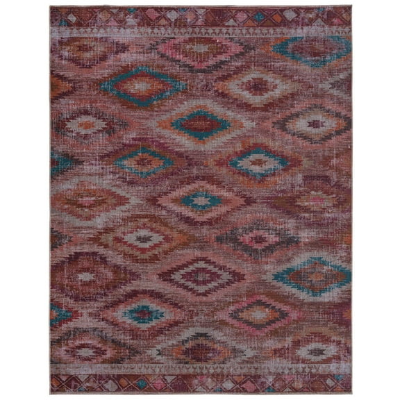 Rugs.com Sisu Collection Washable Rug – 8' x 10' Terracotta Flatweave Rug Perfect For Living Rooms, Large Dining Rooms, Open Floorplans