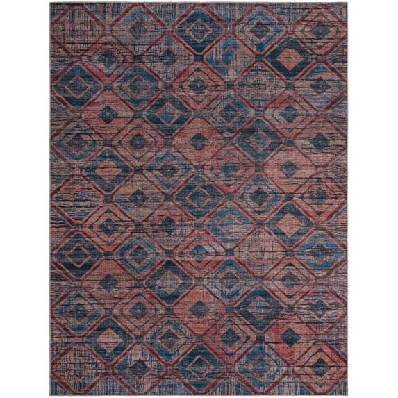 Rugs.com Sisu Collection Washable Rug – 9' x 12' Blue Flatweave Rug Perfect For Living Rooms, Large Dining Rooms, Open Floorplans