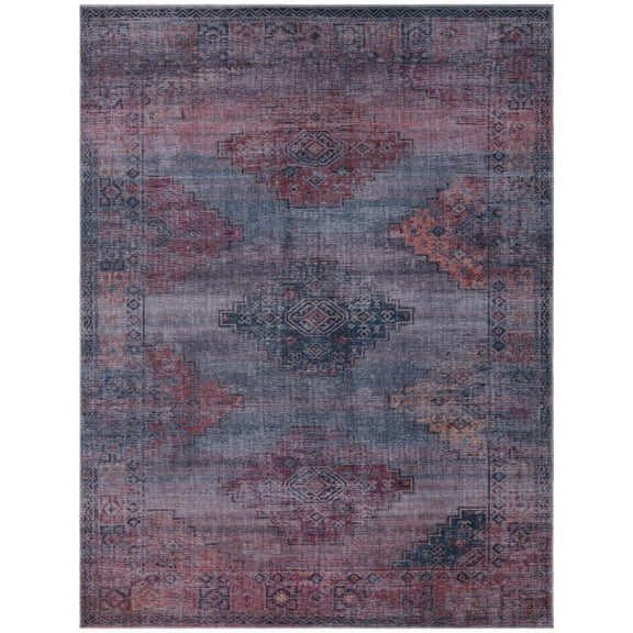 Rugs.com Sisu Collection Washable Rug – 9' x 12' Blue Flatweave Rug Perfect For Living Rooms, Large Dining Rooms, Open Floorplans