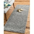 thumbnail image 1 of Rugs.com Solid Shag Collection Rug – 13 Ft Runner Cloud Gray Shag Rug Perfect For Hallways, Entryways, 1 of 9