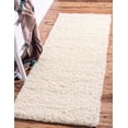 thumbnail image 1 of Rugs.com Solid Shag Collection Rug – 6 Ft Runner Pure Ivory Shag Rug Perfect For Hallways, Entryways, 1 of 9