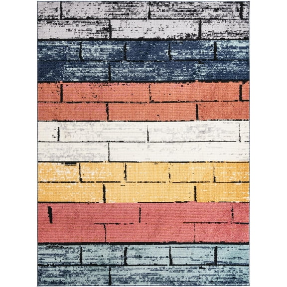 Rugs.com Tagine Collection Rug – 10' x 13' Multi Medium-Pile Rug Perfect For Living Rooms, Kitchens, Entryways