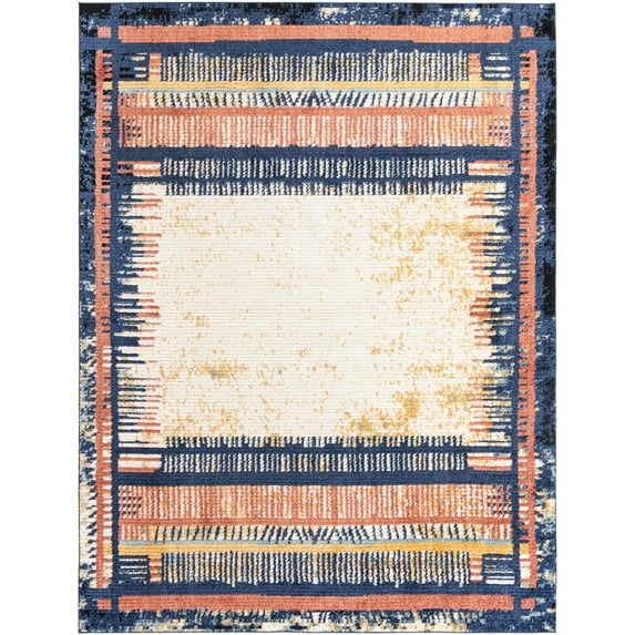 Rugs.com Tagine Collection Rug – 10' x 13' Multi Medium-Pile Rug Perfect For Living Rooms, Kitchens, Entryways
