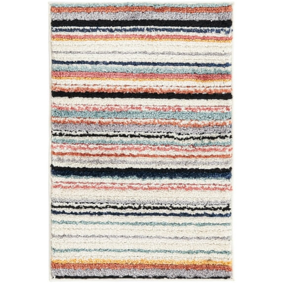 Rugs.com Tagine Collection Rug – 2' x 3' Ivory Medium-Pile Rug Perfect For Living Rooms, Kitchens, Entryways