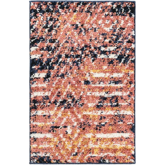 Rugs.com Tagine Collection Rug – 2' x 3' Rust Orange Medium-Pile Rug Perfect For Living Rooms, Kitchens, Entryways