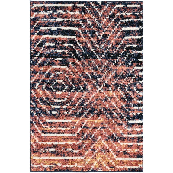 Rugs.com Tagine Collection Rug – 4' x 6' Black And White Medium-Pile Rug Perfect For Living Rooms, Kitchens, Entryways
