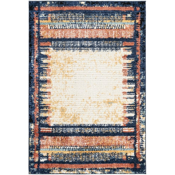 Rugs.com Tagine Collection Rug – 4' x 6' Multi Medium-Pile Rug Perfect For Living Rooms, Kitchens, Entryways