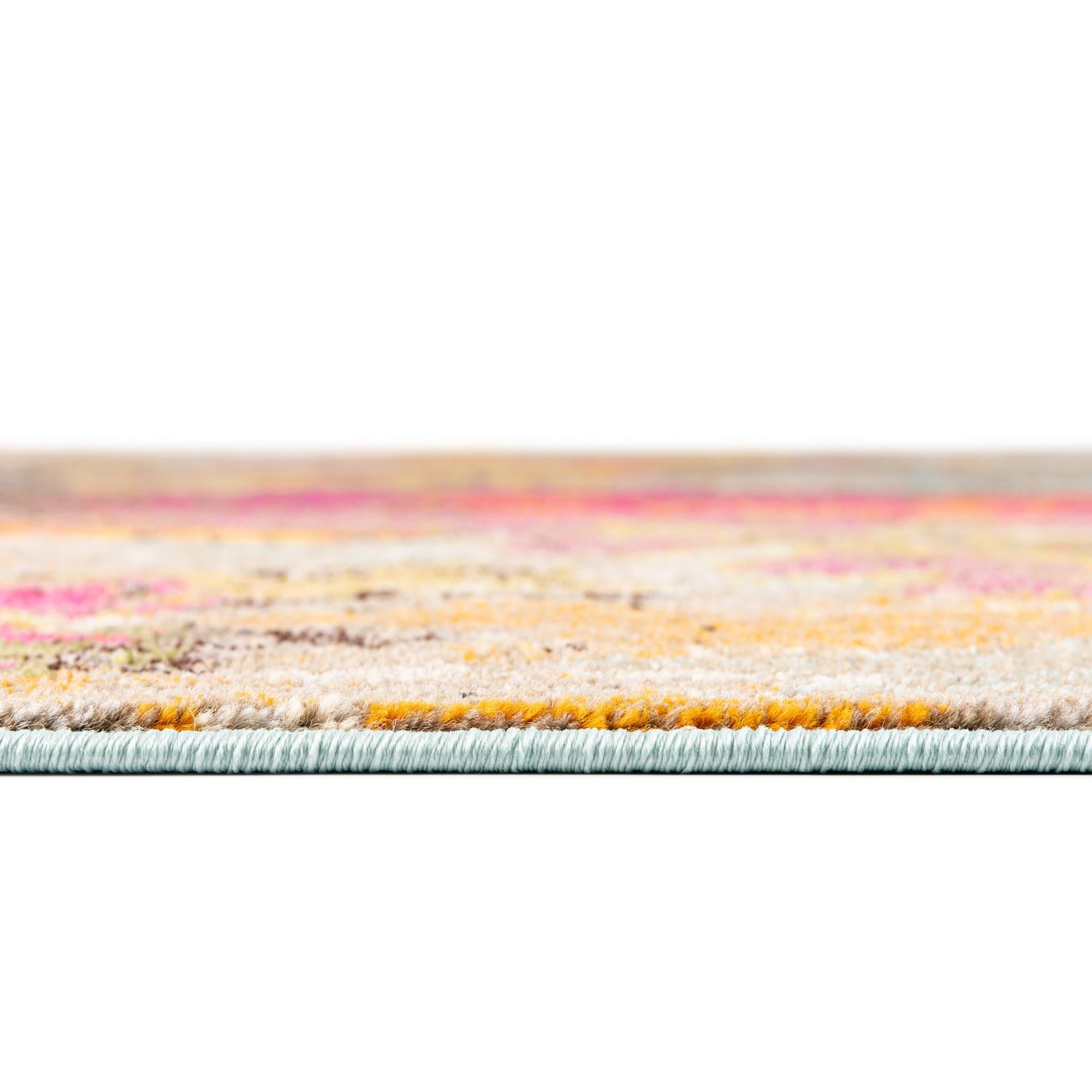 Vivid 2' x 3' Multi-Color Abstract Rectangular Rug