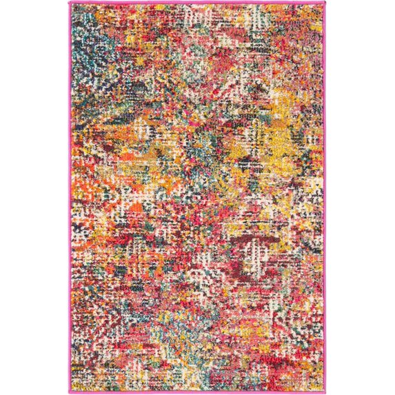 Rugs.com Vivid Collection Rug – 2' x 3' Multi Medium-Pile Rug Perfect For Living Rooms, Large Dining Rooms, Open Floorplans