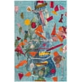 thumbnail image 1 of Rugs.com Vivid Collection Rug – 4' x 6' Aqua Medium-Pile Rug Perfect For Living Rooms, Large Dining Rooms, Open Floorplans, 1 of 1