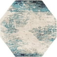 thumbnail image 1 of Rugs.com Vivid Collection Rug – 5 Ft Octagon Blue Medium-Pile Rug Perfect For Living Rooms, Kitchens, Entryways, 1 of 1