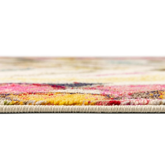 Rugs.com Vivid Collection Rug – 6' x 9' Multi Medium-Pile Rug Perfect For Living Rooms, Large Dining Rooms, Open Floorplans