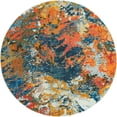 thumbnail image 1 of Rugs.com Vivid Collection Rug – 7 Ft Round Multi Medium-Pile Rug Perfect For Kitchens, Dining Rooms, 1 of 1