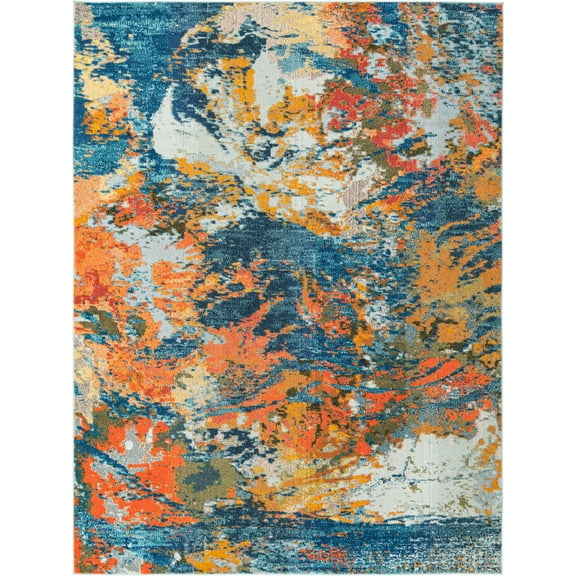 Rugs.com Vivid Collection Rug – 8' x 10' Multi Medium-Pile Rug Perfect For Living Rooms, Large Dining Rooms, Open Floorplans