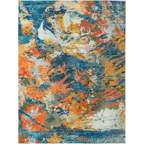 Rugs.com Vivid Collection Rug – 8' x 10' Multi Medium-Pile Rug Perfect For Living Rooms, Large Dining Rooms, Open Floorplans