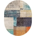thumbnail image 1 of Rugs.com Vivid Collection Rug – 8' x 10' Oval Multi Medium-Pile Rug Perfect For Living Rooms, Large Dining Rooms, Open Floorplans, 1 of 1