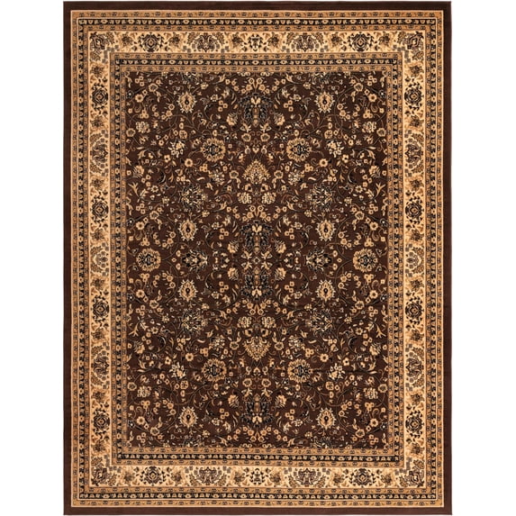 Rugs.com Yasmin Collection Rug – 10' x 13' Brown Medium Rug Perfect For Living Rooms, Large Dining Rooms, Open Floorplans