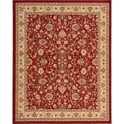 Rugs.com Yasmin Collection Rug – 8' x 10' Burgundy Medium Rug Perfect For Living Rooms, Large Dining Rooms, Open Floorplans