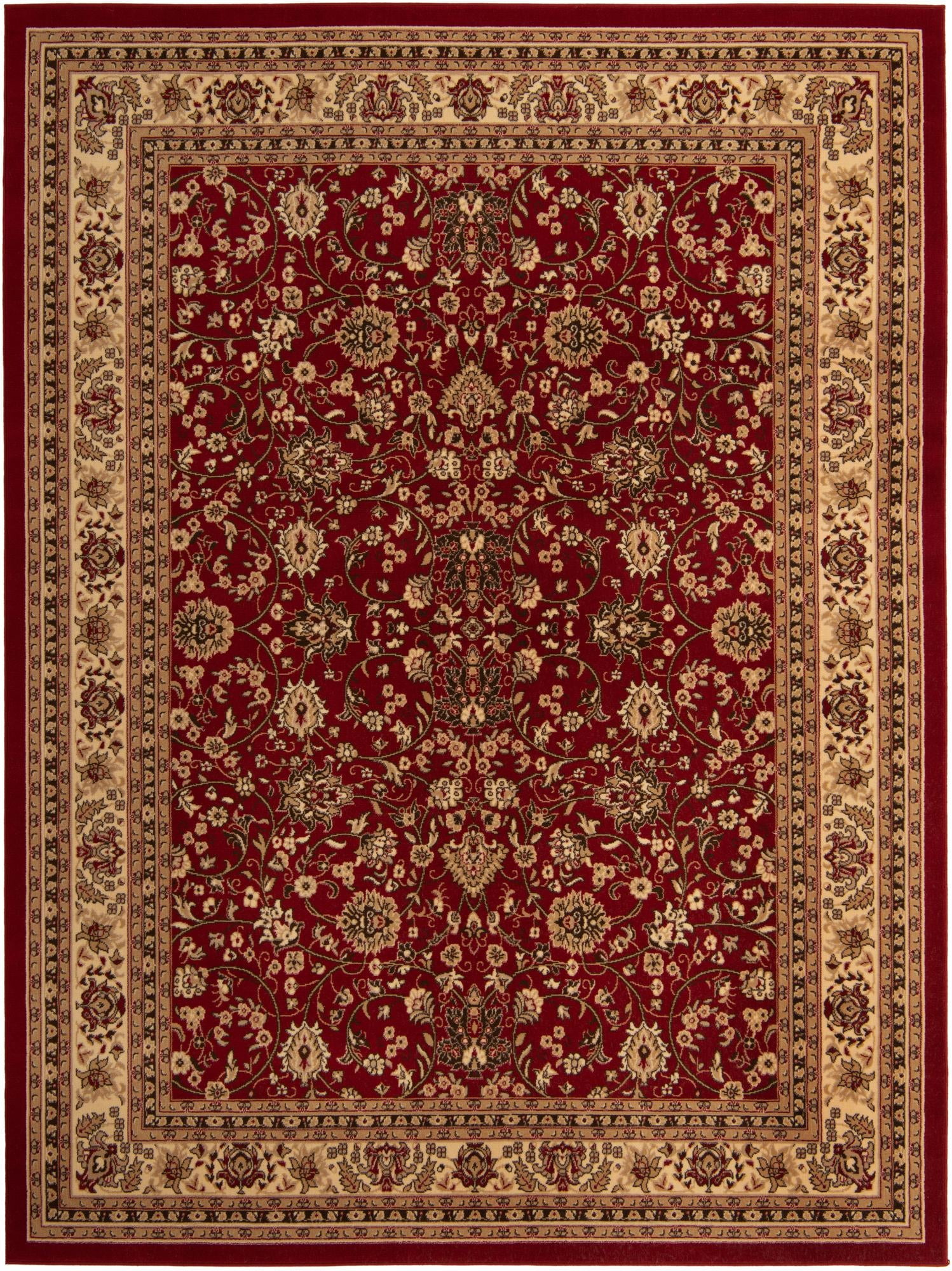 Rugs.com Yasmin Collection Rug – 9' x 12' Burgundy Medium Rug Perfect ...