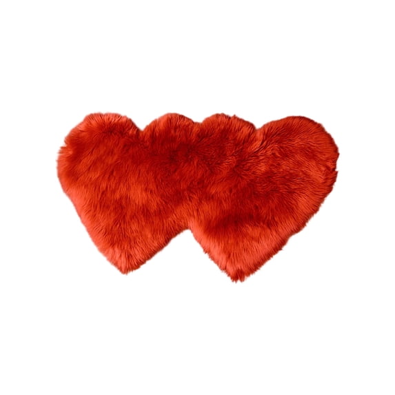 Rugs for Bedroom Washable Bedroom Rugs, Valentine'S Day Heart Shaped Fluffy Rug 70x35cm Non-Slide Carpet, Washable Carpet for Living Room