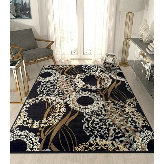 Rugs for Living Room 8x10 Black Modern Rugs Runners Hallway Contemporary 5x7 2x8