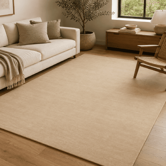 LoopCut Modern Hand-Tufted Wool Area Rug, Soft Plush Handmade Carpet ...