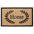 thumbnail image 1 of Rugsmith Black Machine Tufted Home with Leaves Doormat, 18" x 30", 1 of 5