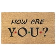 thumbnail image 1 of Rugsmith Black Machine Tufted How are you? Doormat, 18" x 30", 1 of 5
