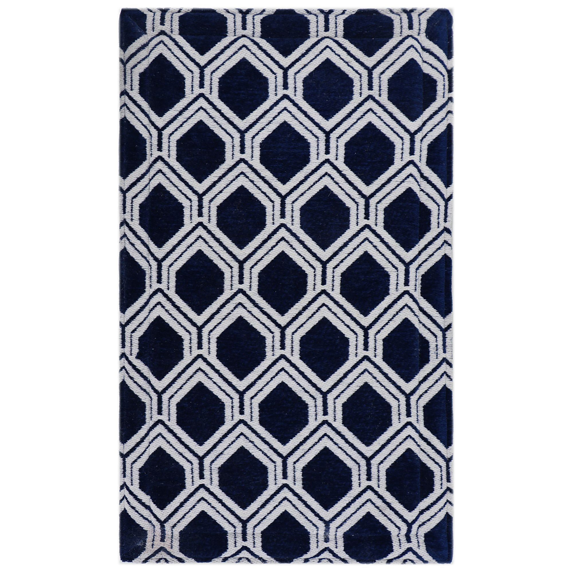 Black Polyester Anti-Fatigue Kitchen Mat with Cotton Canvas Backing