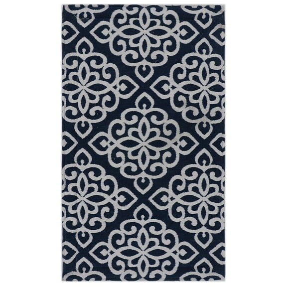 Rugsmith Black Machine Woven Lyra Anti-Fatigue Kitchen Mat, 20" x 36"