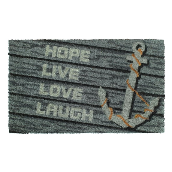 Rugsmith Multi Machine Tufted Hope, Live, Love, Laugh Doormat, 18" x 30"