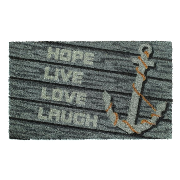 Rugsmith Multi Machine Tufted Hope, Live, Love, Laugh Doormat, 18" x 30"