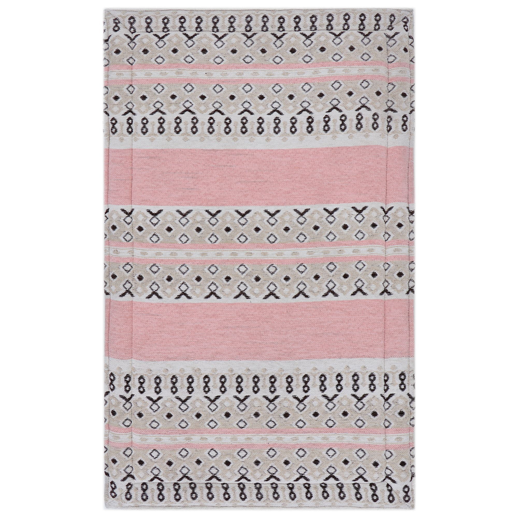 Rugsmith Pink Machine Woven Eldorado Anti-Fatigue Kitchen Mat, 20" x 36"