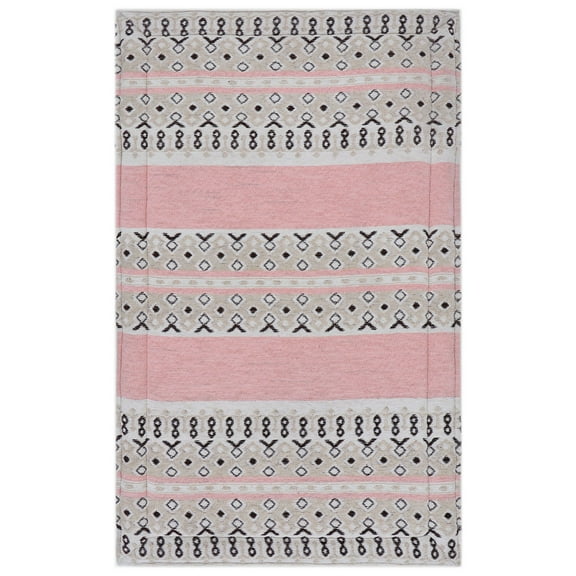 Rugsmith Pink Machine Woven Eldorado Anti-Fatigue Kitchen Mat, 20" x 36"