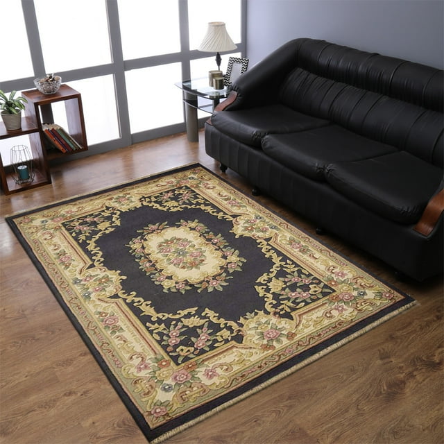Rugsotic Carpets Hand Knotted Aras, Oriental Wool Area Rug, Light Blue, 3'x5'