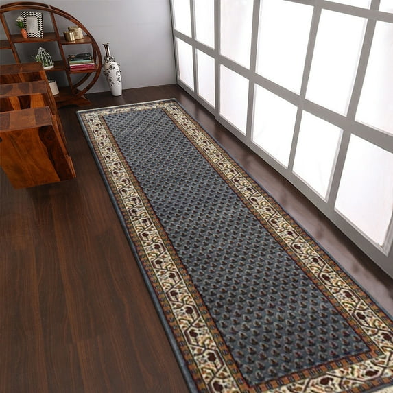 Rugsotic Carpets Hand Knotted Lichi Izmir, Oriental Wool Runner Area Rug, Light Blue, 2'3''x4'6''