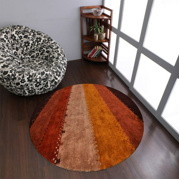 Rugsotic Carpets Handmade Rugs Hand Knotted Loom Round 10'x10' Multicolor Silk for Indoor Use