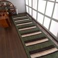 thumbnail image 1 of Rugsotic Carpets Handmade Rugs Hand Knotted Loom Runner 3'x10' Green Brown Wool for Indoor Use, 1 of 5
