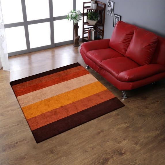 Rugsotic Carpets Hand Knotted Loom Silk 2'6''x12' Runner Area Rug Contemporary Multicolor LS0106