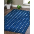 thumbnail image 1 of Rugsotic Carpets Handmade Rugs Hand Knotted Loom Rectangle 8'x10' Blue Silk Mix for Indoor Use, 1 of 5