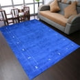 thumbnail image 1 of Rugsotic Carpets Handmade Rugs Hand Knotted Loom Rectangle 9'x12' Blue Silk Mix for Indoor Use, 1 of 5