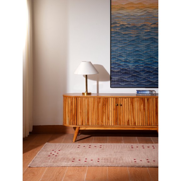 Rugsotic Carpets Hand Knotted Loom Wool 2'6''x10' Runner Area Rug Contemporary Light Brown L00530