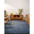 thumbnail image 1 of Rugsotic Carpets Handmade Rugs Hand Knotted Loom Rectangle 3'x5' Blue Wool for Indoor Use, 1 of 8