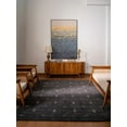 thumbnail image 1 of Rugsotic Carpets Hand Knotted Wool Area Rug 3'x5' Charcoal White Contemporary Rectangle Indoor Rug for Living Room, Bedroom Antimicrobial L00501, 1 of 5